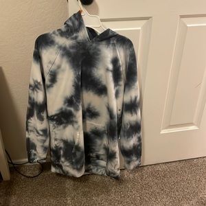 Black and white tie-dye hoodie